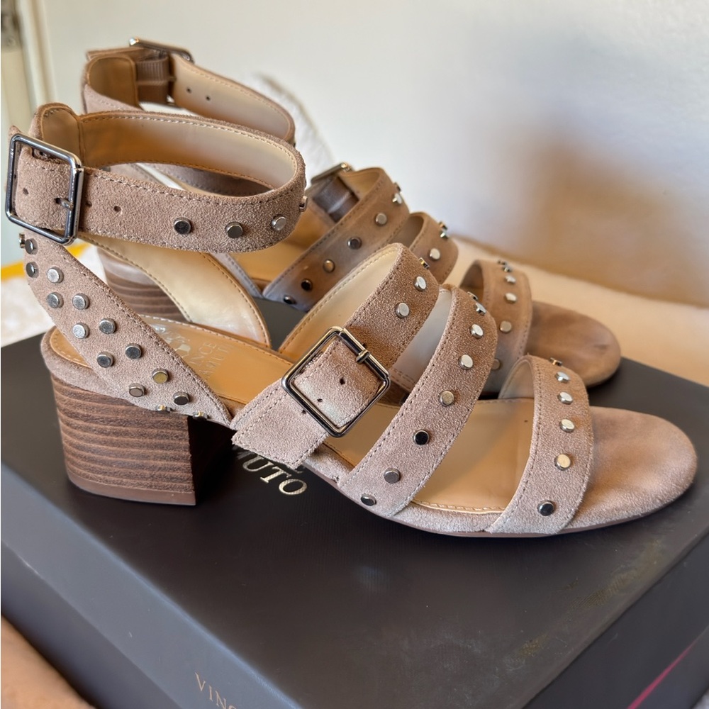 Vince Camuto Studded Block Heel Sandals